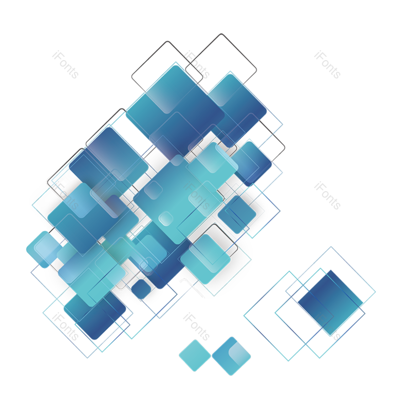 科技图片,蓝色元素,方块PNG,科技纹理免抠素材